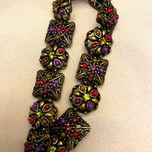 Necklace and matching Bracelet with Multi- color gemstones